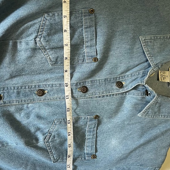 Robbie Bee Light Blue Denim Shirt Dress - Picture 8 of 9